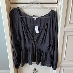 American Eagle black/dark gray shirt, size XL